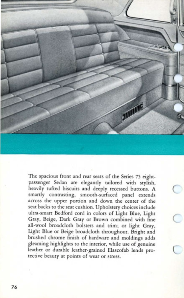 1956 Cadillac Salesmans Data Book Page 59
